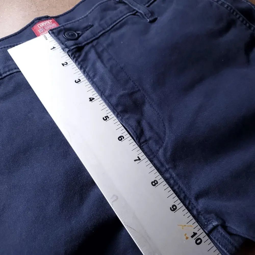 Levis XX Chino Standard Taper Pants Men 30x30 Blue Stretch Business Smart Casual - Picture 6 of 10